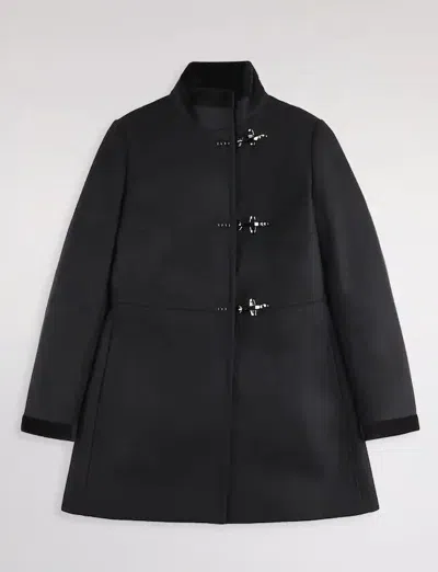 Fay Virginia Coat In Wool Fabric In Blue