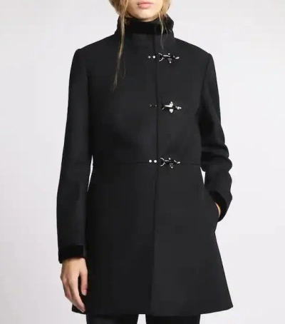 Fay Virginia Coat In Wool Fabric In Blue