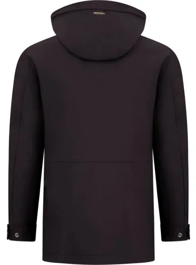 Woolrich Soft Shell Barrow Mac Coat In Black