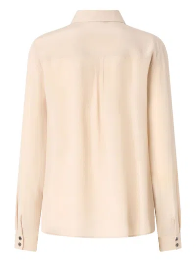 Pinko Button-down Silk Shirt In Neutral