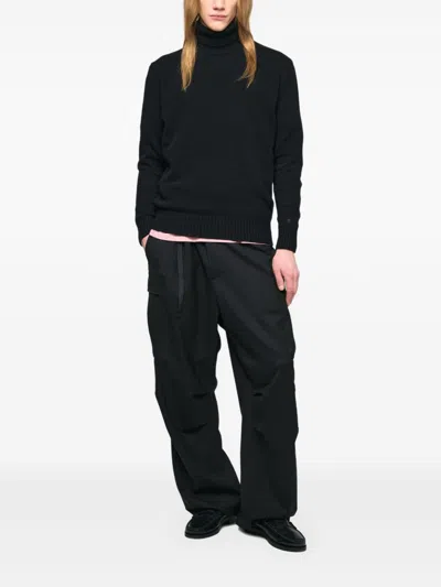 Seven Gauge Turtleneck Jumper In Black