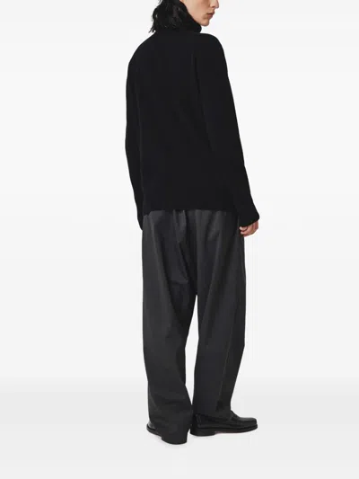 Seven Gauge Turtleneck Jumper In Black