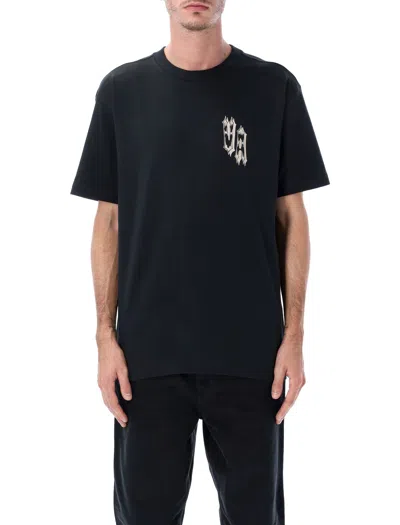 Rvca Skull-graphic T-shirt In Black