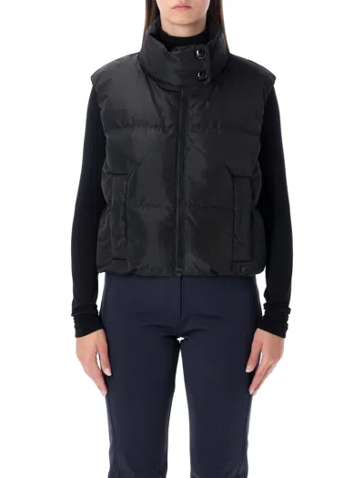 Goldbergh High Collar Padded Sleeveless Jacket In Black