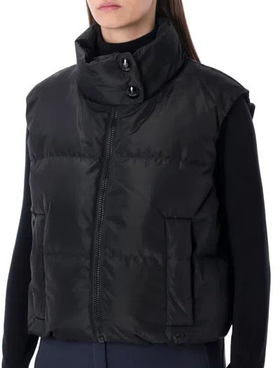 Goldbergh High Collar Padded Sleeveless Jacket In Black