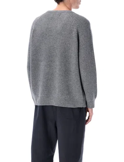 Corridor Wool And Cashmere Blend Ribbed Crewneck Sweater In Gray