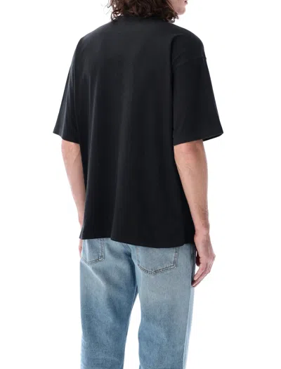 Diesel T-shirt T-boxt Con Logo Floccato In Black