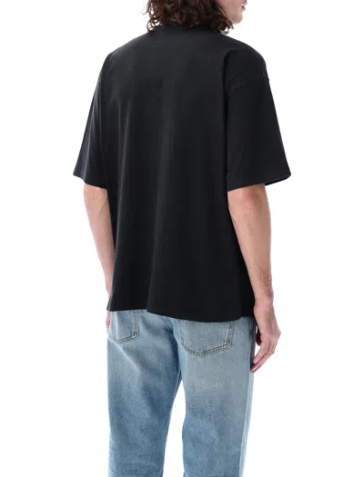 Diesel T-shirt T-boxt Con Logo Floccato In Black