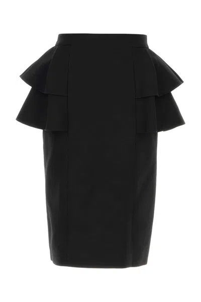 Valentino Garavani Black Crepe Skirt