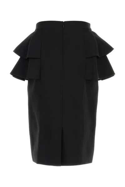 Valentino Garavani Black Crepe Skirt