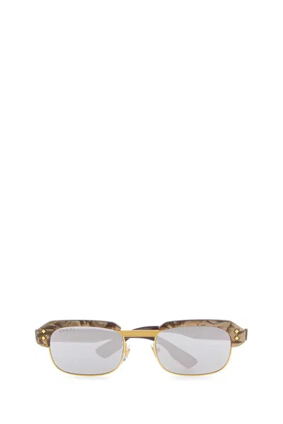 Gucci Multicolor Rectangular Sunglasses In Multi