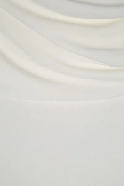 Jacquemus White Long Dress With Round Neck And Maxi Cut-out On The Rear In Viscose Blend Woman