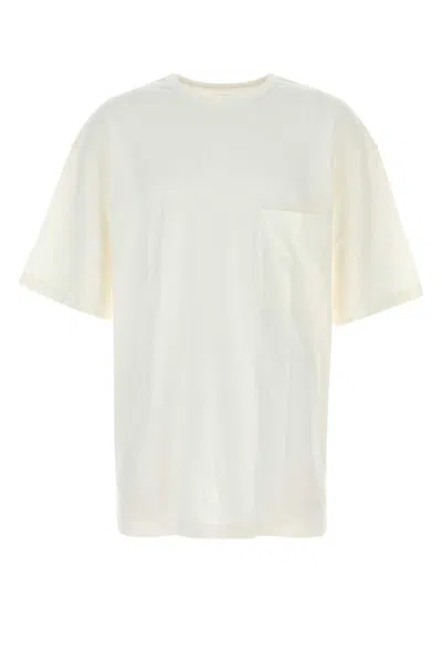 Lemaire Oversized Cotton T-shirt Chest Pocket In White