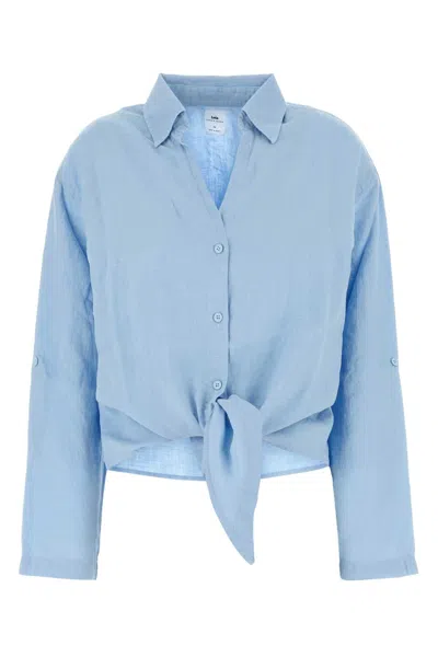 Lois Light Blue Linen Shirt In Blue