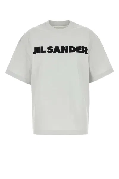 Jil Sander Crewneck Short Sleeves Classic Print T-shirt Clothing In White