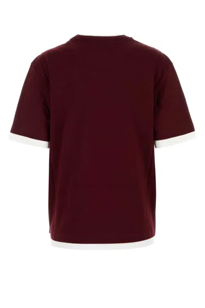 Prada Amaranth T-shirt In Cotton Jersey In Burgundy