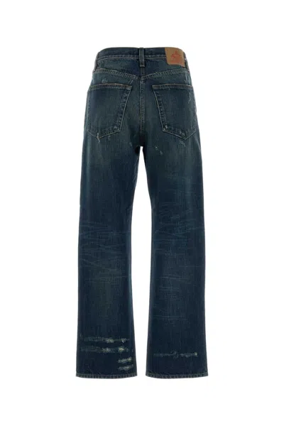 Prada Vintage-wash Straight-leg Jeans Size 26 In Blue