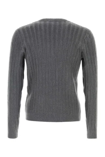 Fendi Grey Wool Sweater In Gray