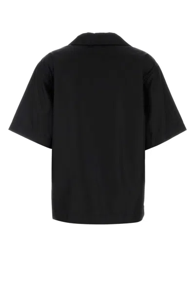 Prada Black Regular Solid Shirt In Black