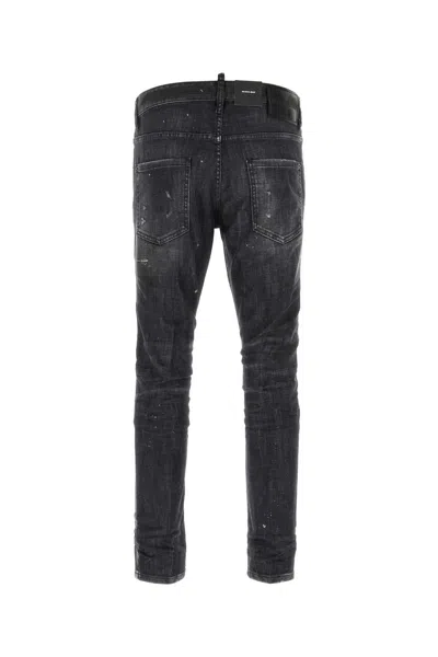 Dsquared2 Dsquared Black Stretch Denim Skater Jeans In Black