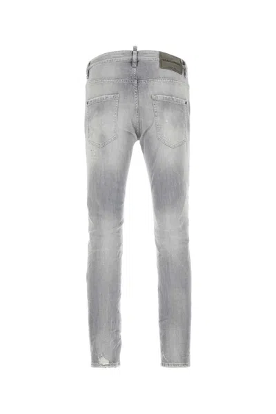 Dsquared2 Dsquared Grey Stretch Denim Skater Jeans In Gray