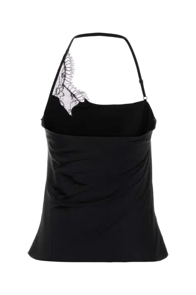 Courrèges Courreges Viscose-elastane Tank Top In Black