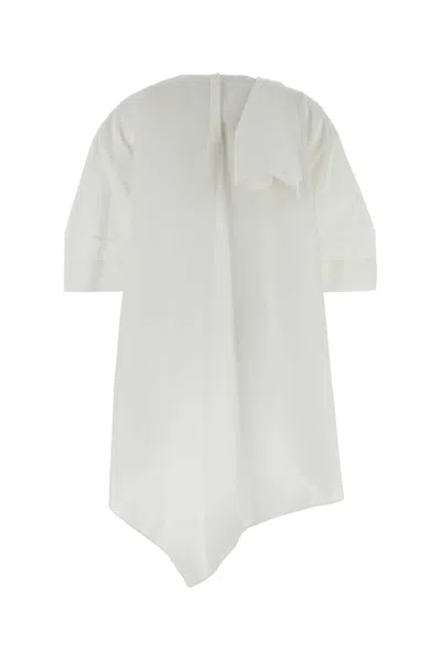 Givenchy Asymmetric Mini Dress Draped Detail In White