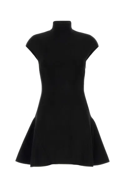 Givenchy Mini Dress With Flared Skirt In Wool Viscose In Black