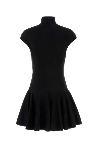 Givenchy Mini Dress With Flared Skirt In Wool Viscose In Black