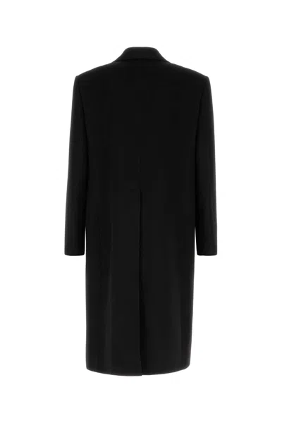 Gucci Wool Blend Coat In Black