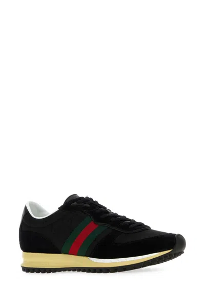 Gucci Sneaker Re-motion In Black Gg Fabric Men In Black