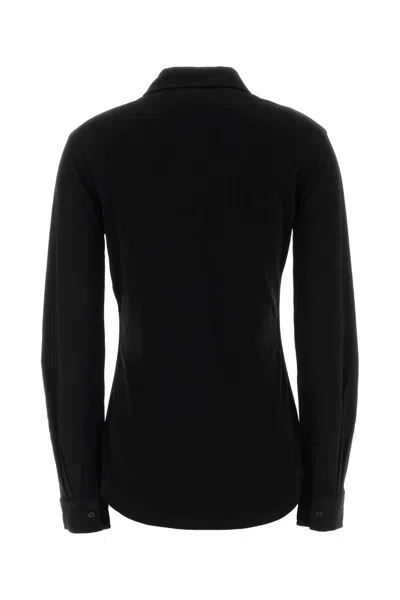 Lemaire Black Slim Solid Shirt In Multi
