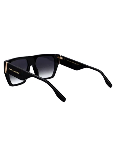 Marc Jacobs Black Acetate Sunglasses In Black