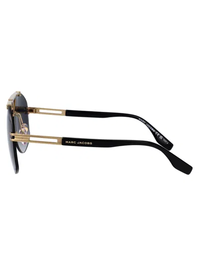 Marc Jacobs Gold Titanium Sunglasses In Multi