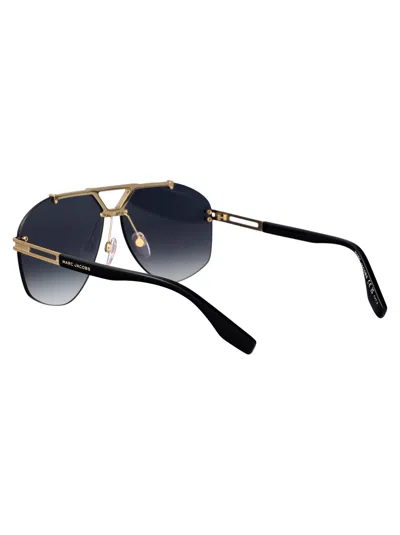 Marc Jacobs Gold Titanium Sunglasses In Multi