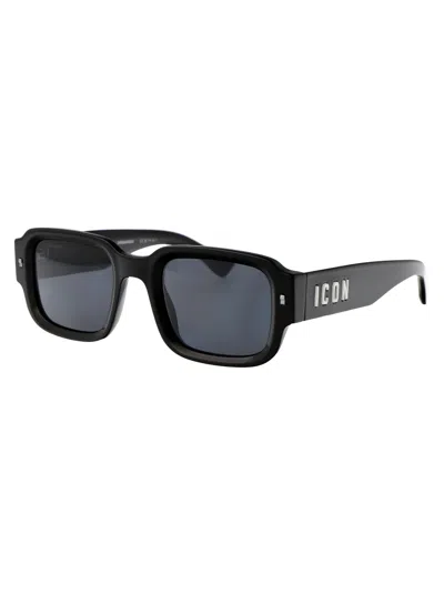 Dsquared2 Black Acetate Sunglasses In Black