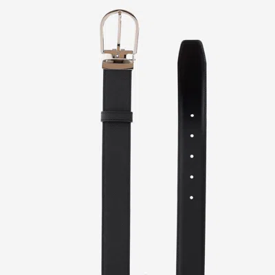 Montblanc Reversible Leather Belt In Black