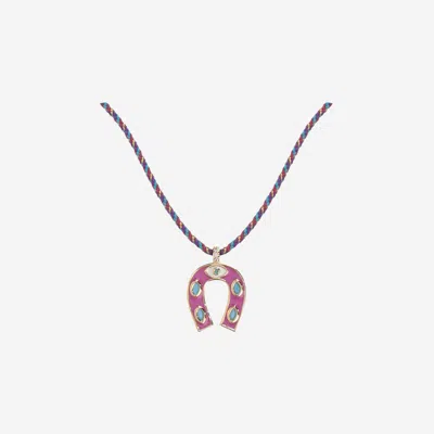 Mya Bay Mini Horseshoe Necklace In Pink
