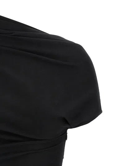 Entire Studios Side Drape Top Black In Black