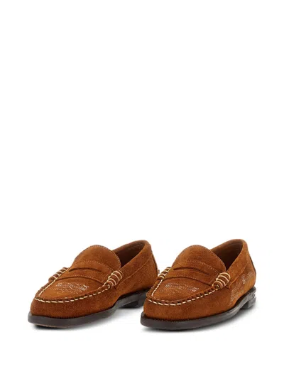 Sebago Decorative-stitching Loafers In Brown
