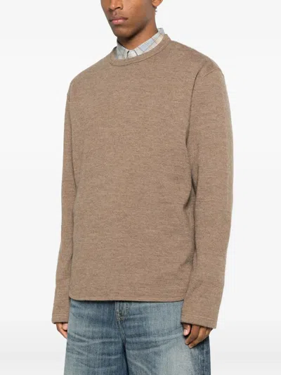 Junya Watanabe Round-neck T-shirt In Brown