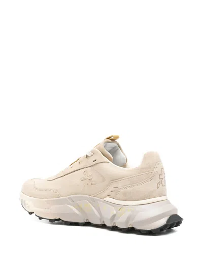 Premiata Fur-trim Sneakers In Neutral
