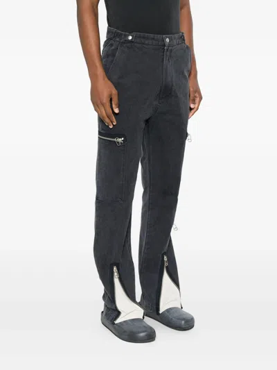 Oamc Peacemaker Flight Pant Zip Pocket Trousers In Black