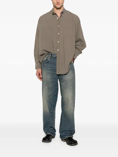 Sunflower Loose Fit Vintage-washed Organic Denim Jeans In Blue