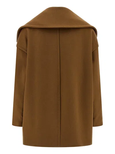 Max Mara 'mario' Coat In Brown