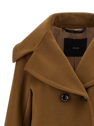 Max Mara 'mario' Coat In Brown