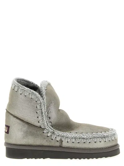 Mou 'eskimo 18' Ankle Boots In Silver