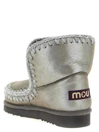 Mou 'eskimo 18' Ankle Boots In Silver
