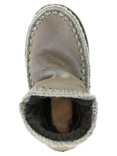 Mou 'eskimo 18' Ankle Boots In Silver