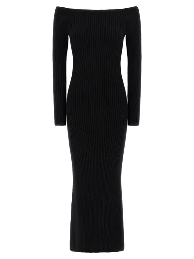 Max Mara Maxmara Arnes1234 Wool And Cashmere Sheath Dress In Black